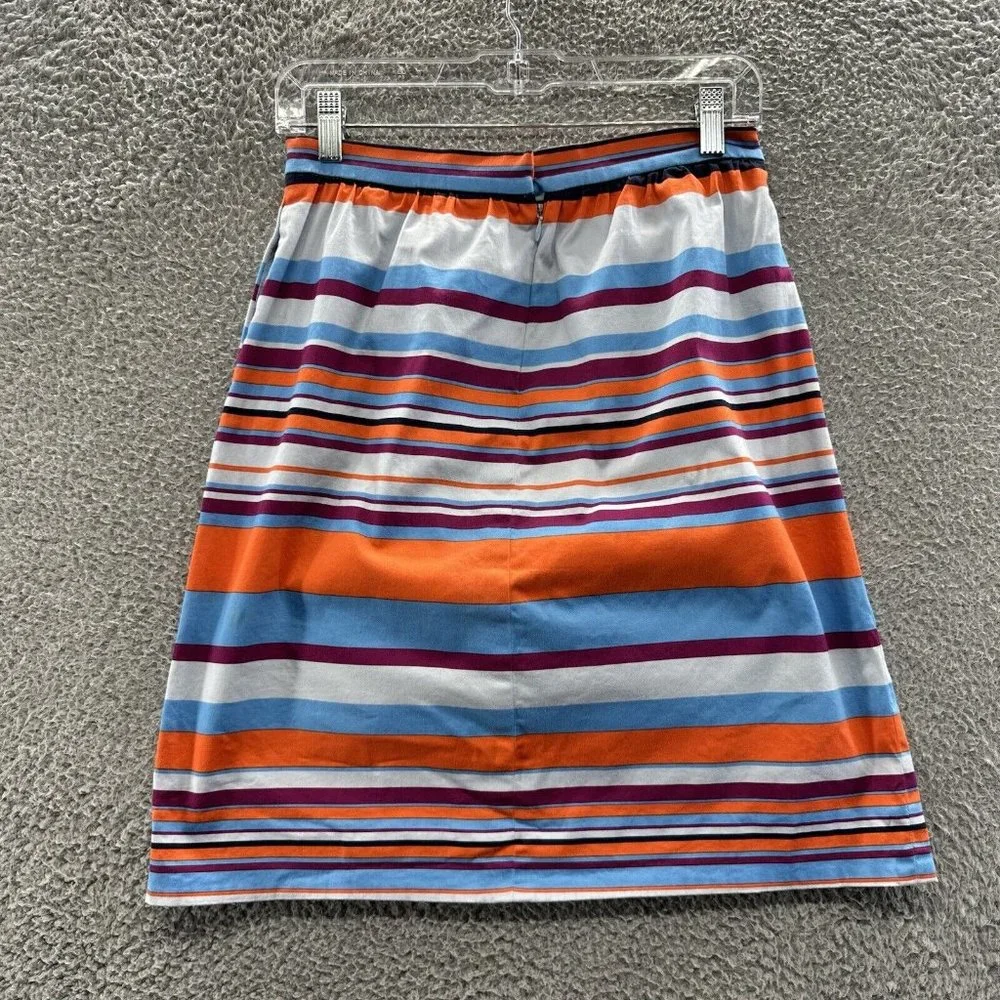 J. Crew Skirt Women's‎ 2 Multi Colored Striped Pocket Tube Skirt Ladies 2